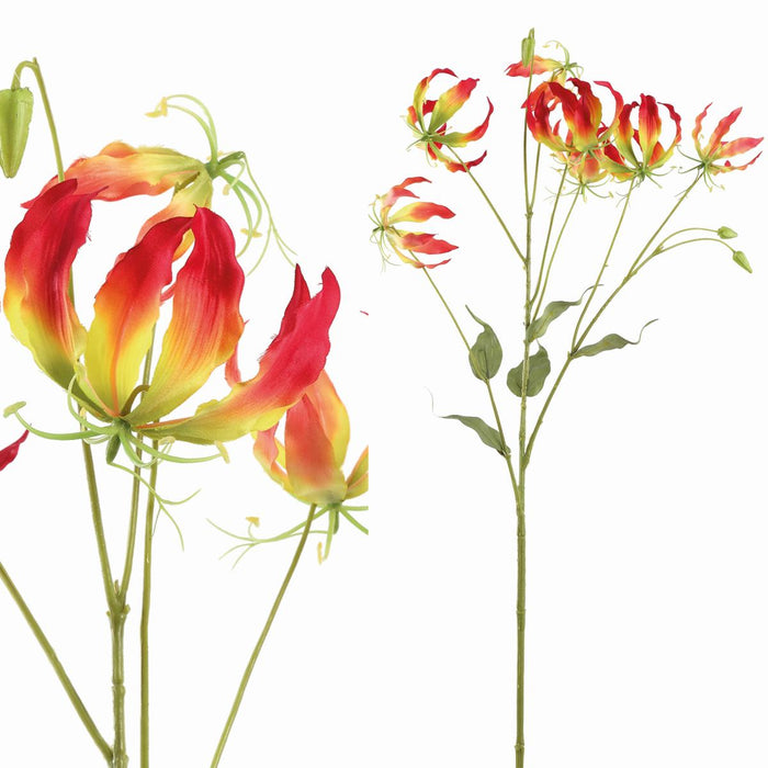 PTMD Lelie Kunstbloem - 110 x 42 x 107 cm - Kunststof - Rood