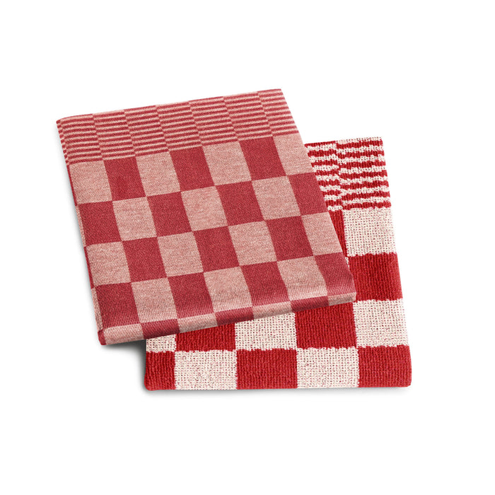 DDDDD keukendoek Barbecue - 50x55cm - Rood geruit - 6 stuks