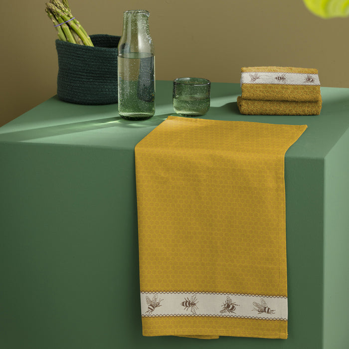 DDDDD keukendoek Bees - 50x55cm - Geel - 6 stuks