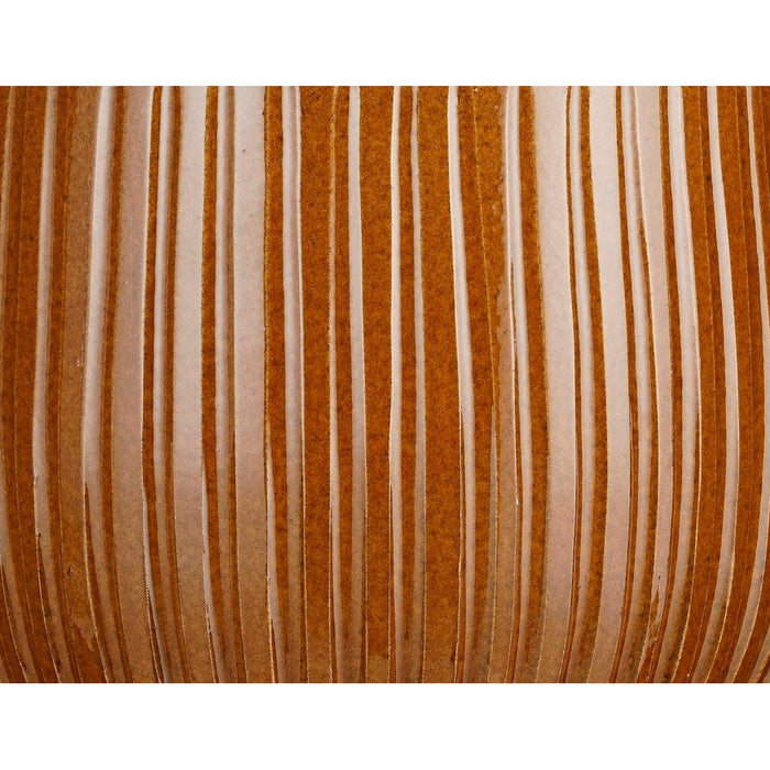 Mica Decorations Plantenpot - keramiek- okergeel ribbel - 29x25cm