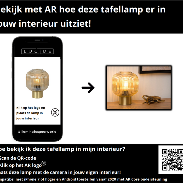 Lucide Maloto Tafellamp - Amber