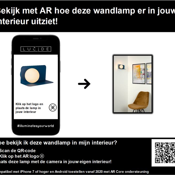 Lucide BONNI Wandlamp - Pastel blauw