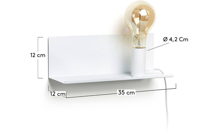 Kave Home - Hannah wandlamp 35 cm wit