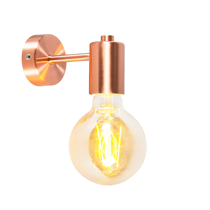 QAZQA Art deco wandlamp koper kantelbaar - Facil