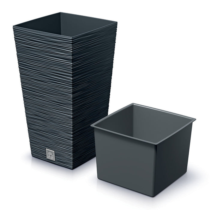 Prosperplast Plantenpot Furu - kunststof - antraciet - 24 x 45 cm