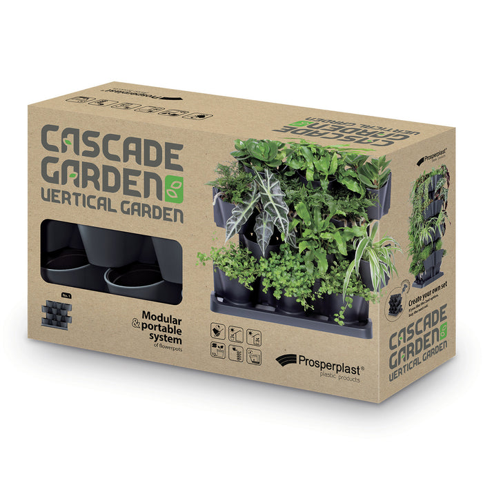 Prosperplast Verticale tuin - modulair - antraciet - 67 cm