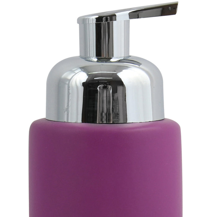 MSV Zeeppompje|dispenser Enzo - keramiek - paars|zilver - 18 cm