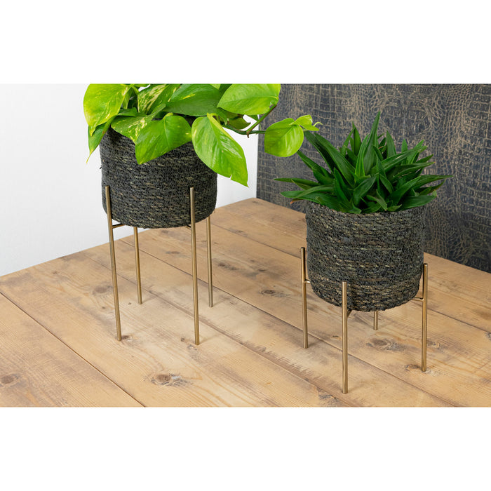 Ter Steege Bloempot plantenstandaard - goud - H50 x B25 cm