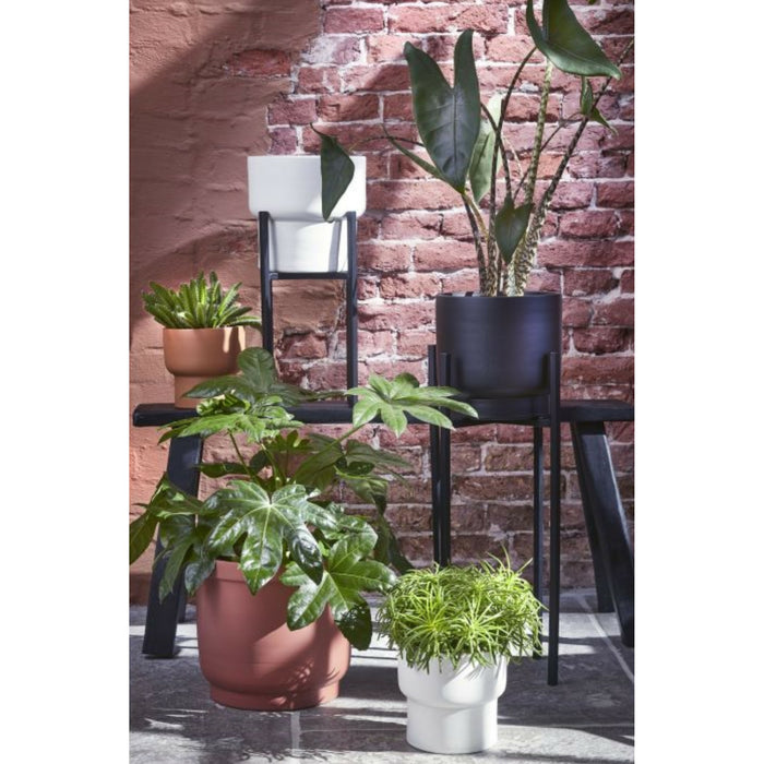 Plantenpot|bloempot plantenstandaard|verhoger zwart metaal 37.5 x 71 c