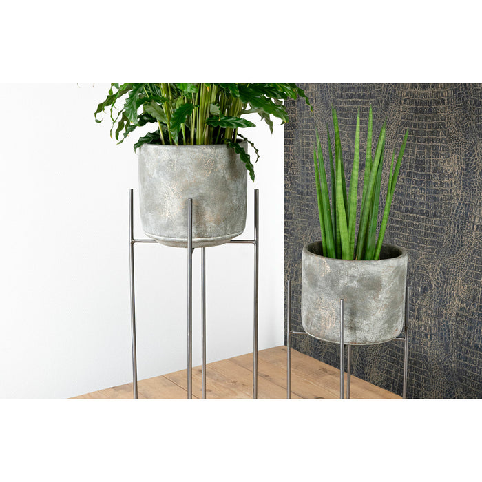 Ter Steege - bloempot plantenstandaard|verhoger - zwart - H16 x B17 cm