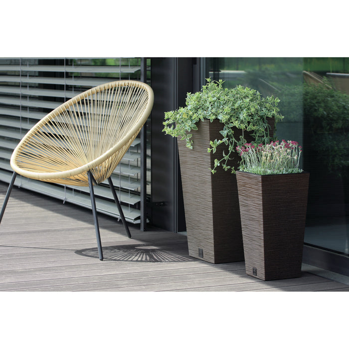Prosperplast Plantenpot Eco Wood - kunststof - lichtbruin - 34 x 66 cm