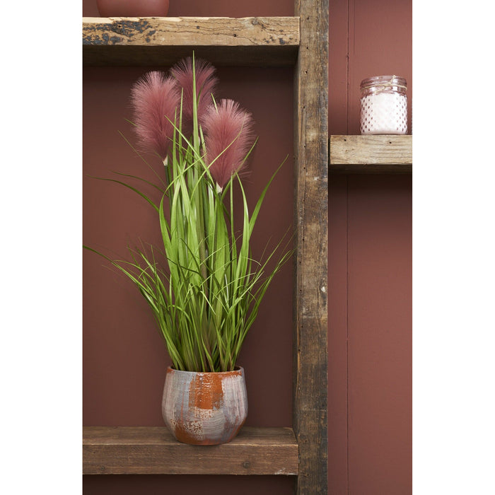 Mica Decorations - Rietgras kunstplant losse steel - groen - 99 cm