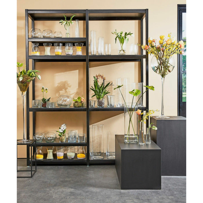 Mica Decorations Vaas - cilinder - glas - 9 x 24 cm - Bloemenvaas