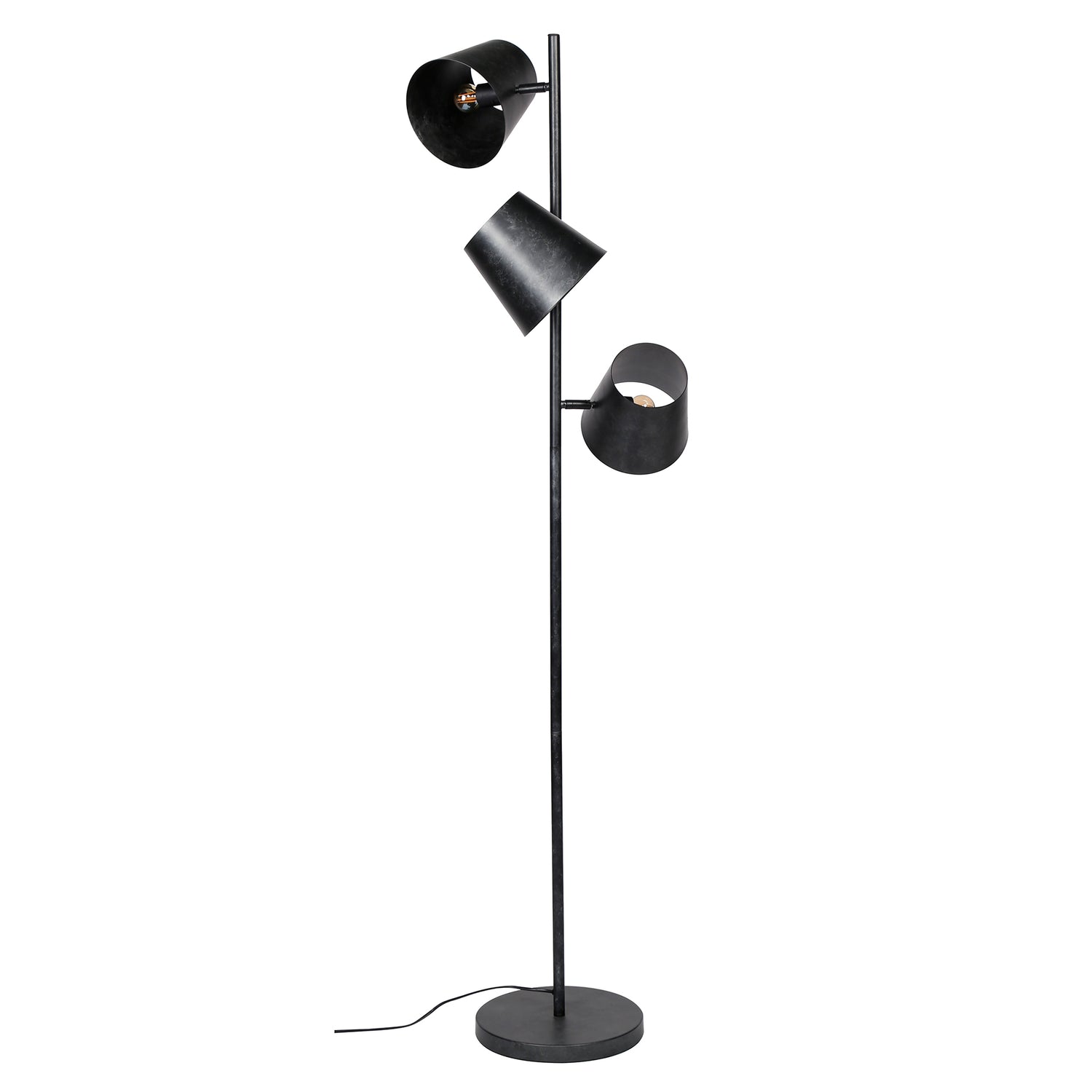 Industriele Vloerlamp - 3x Lichtbron - Ø18 Kinetic - Gecoald Staal