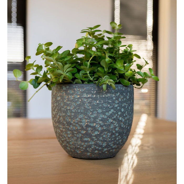 Ter Steege Plantenpot|bloempot Lava Stone - groen - D17 x H15 cm