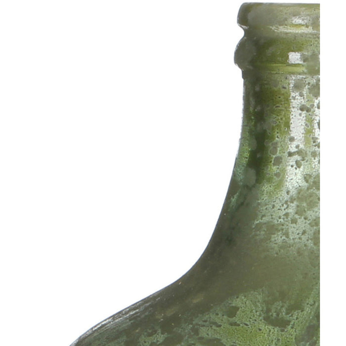 Mica Decorations Vaas Diego - hals smal - groen - antiek look - 42 cm