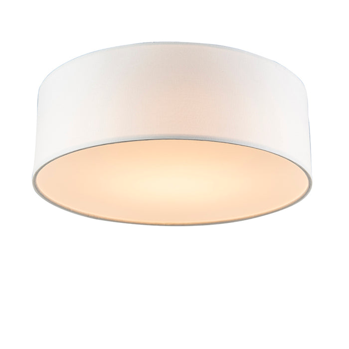 QAZQA Plafondlamp wit 30 cm incl. LED - Drum LED