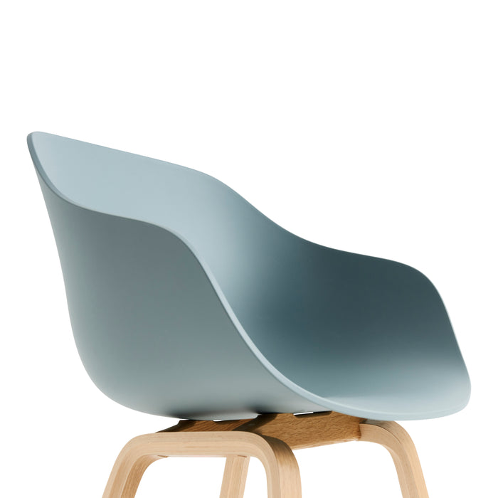 HAY About a Chair AAC222 Stoel - Oak - Dusty Blue