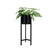 QUVIO Plantenstandaard inclusief pot - 22x22x60 cm - Zwart - S