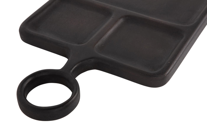 WOOOD Inara Hapjesplank - Mango Hout - Zwart - 2x44x25