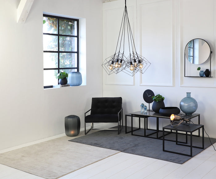 Light & Living Tafelklok Waiwo - Zwart|Goud - 30x10x45,5cm