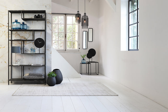 Light & Living Tafelklok Waiwo - Zwart|Goud - 30x10x45,5cm