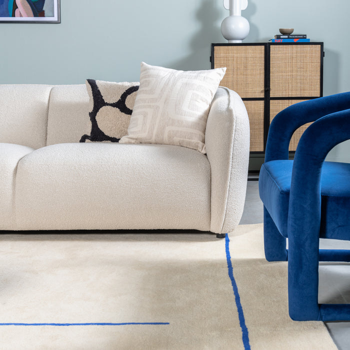 by fonQ Soft 3-zitsbank - Bouclé - Crème