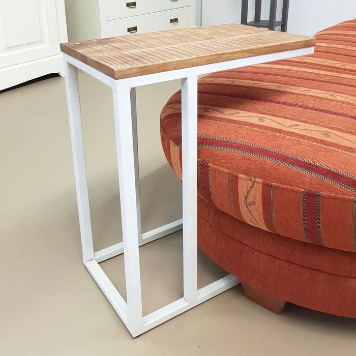 SVJ Bijzettafel Rechthoekig - 25 x 25 x 61 cm - Metaal - Wit