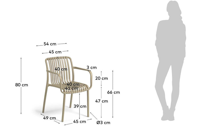 Kave Home - Isabellini tuinstoel beige