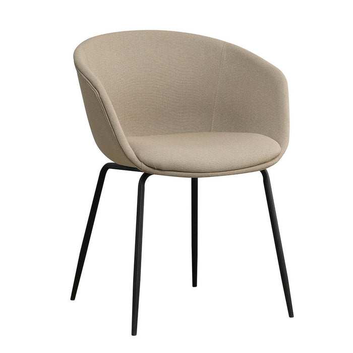 Bronx71 Scandinavische eetkamerstoel Ole taupe gerecyclede stof -