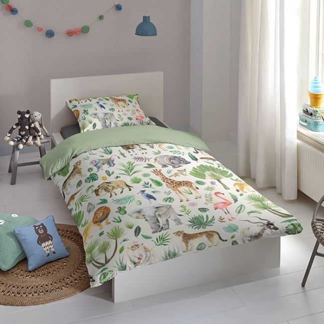 Good Morning Kinderdekbedovertrek JUNGLE 120x150 cm meerkleurig