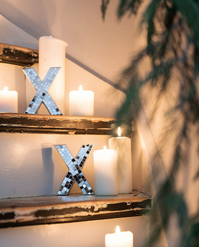 vtwonen Metal X - Kerstdecoratie - Zilver - Set van 3 - 31x12,5x4,5cm