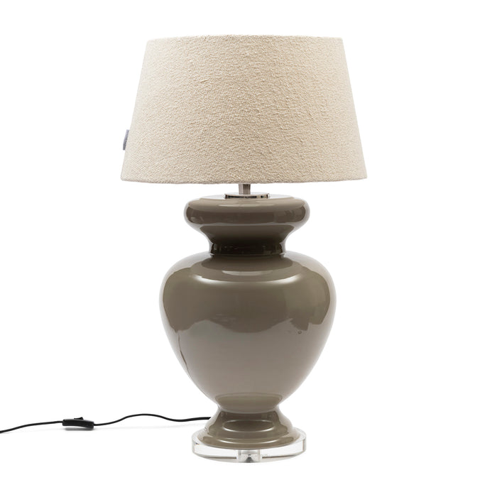 Riviera Maison Lampenkap wit, Teddy stof - Bouclé (ØxH) 45x25