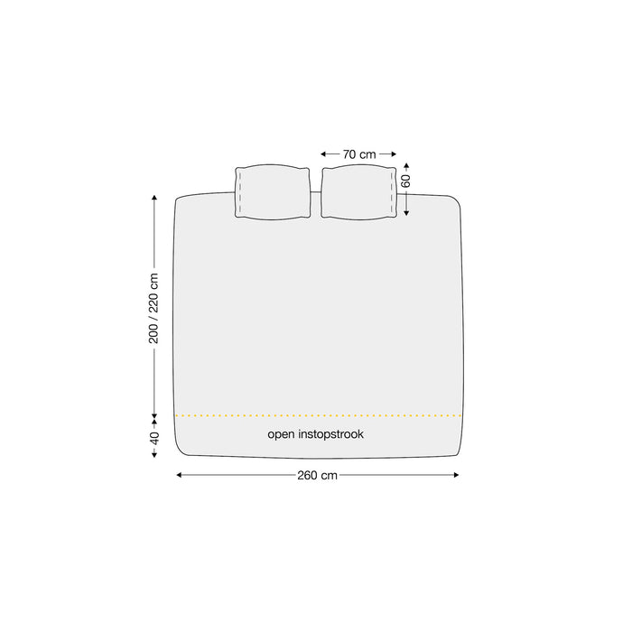 Cinderella dekbedovertrek Weekend - Katoen - 260x200|220 cm - Taupe