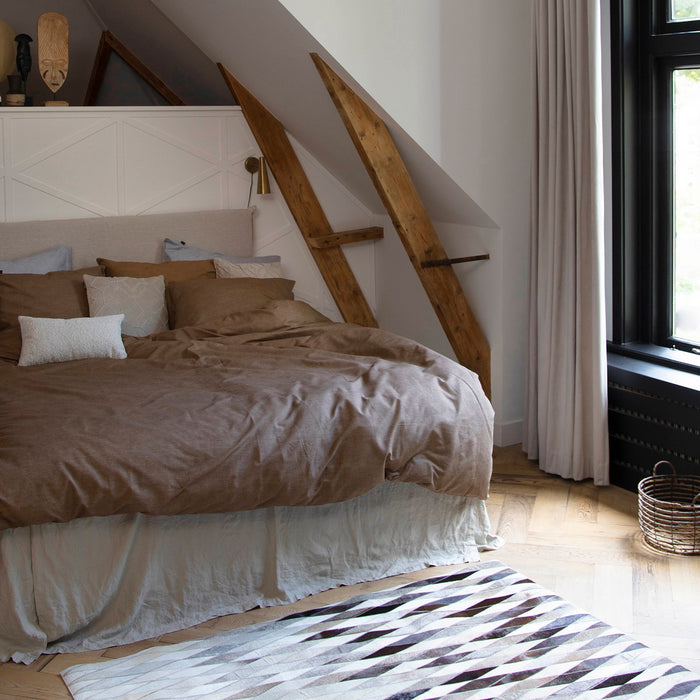 Damai dekbedovertrek Mik - Katoen - 240x200|220 cm - Walnut