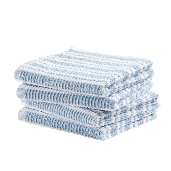 DDDDD vaatdoek Basic Clean - 30x30cm - Pastelblauw gestreept - 4 stuks