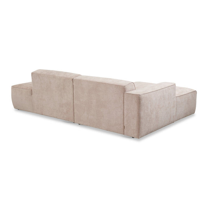 by fonQ Stretch Hoekbank met Chaise Longue Links - Beige