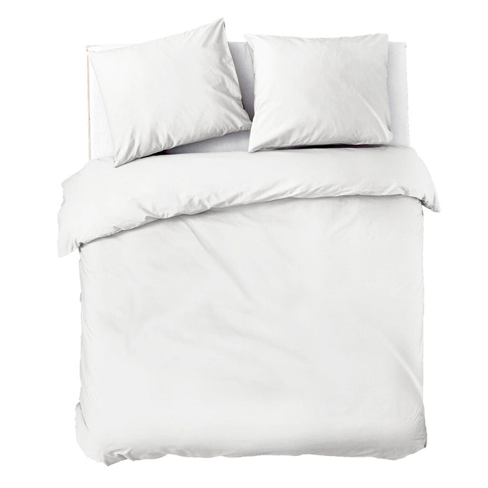 Dindi Home - Dekbedovertrek Plain Beauty - 240x220 - Wit