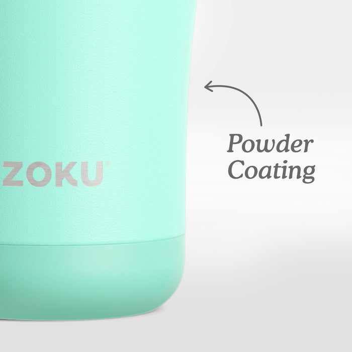 Zoku - Thermosbeker RVS, 350 ml, Turquoise, 3-in-1 - Zoku