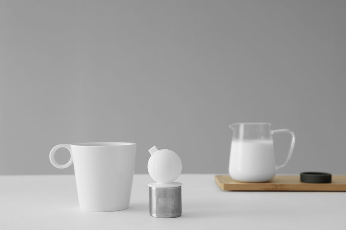 Viva Scandinavia Drijvend Thee-ei 3.8x8 cm Wit