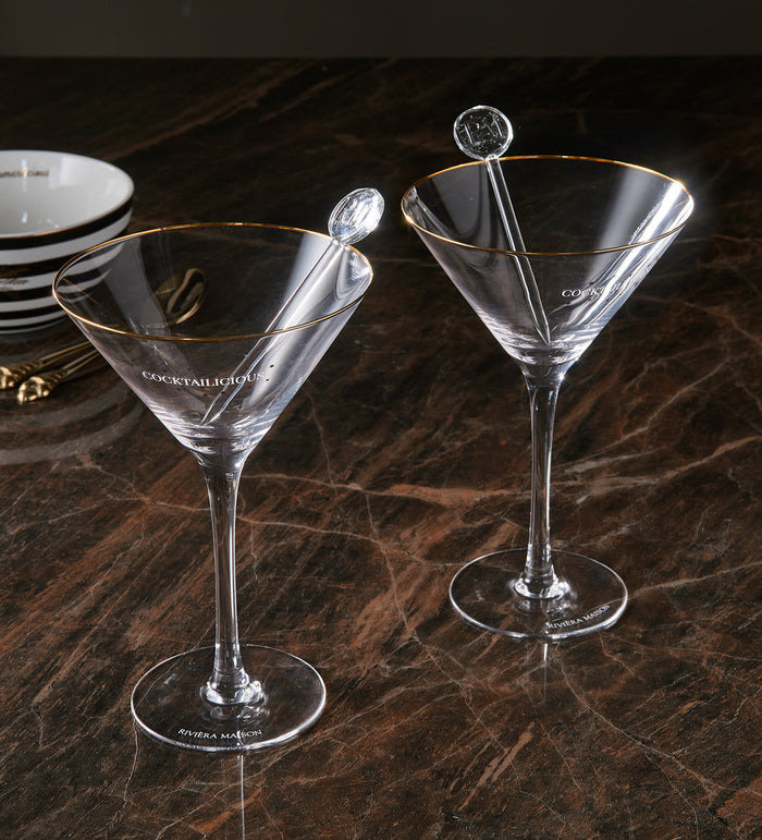 Riviera Maison Cocktailicious Glass & Stick 2 pcs (Ø) 12x (H) 19