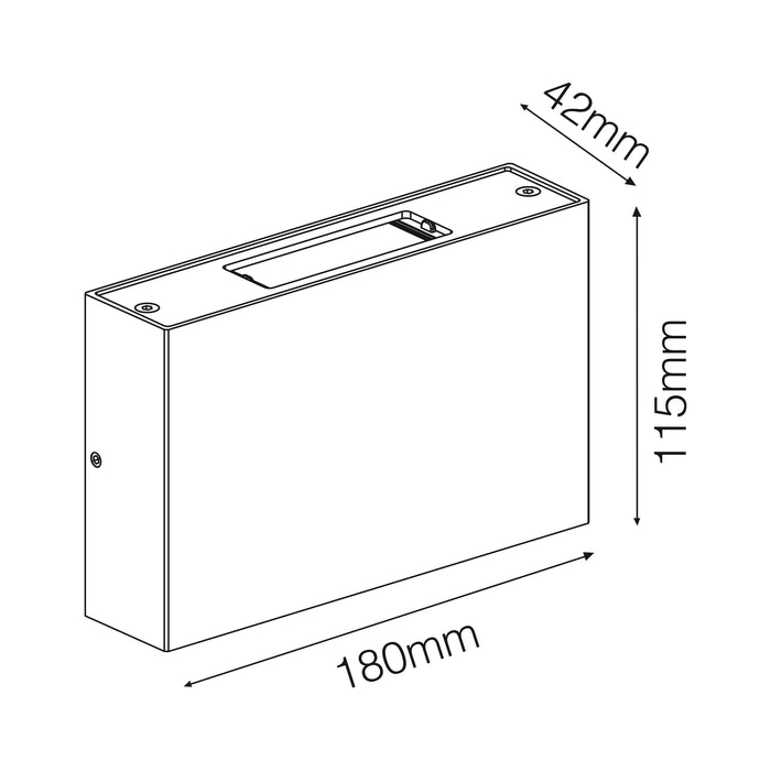 KS Verlichting Flatliner Muurlamp Zwart