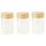 Pebbly - Kruidenpotjes, Set van 3 Stuks, Bamboe, 750 ML - Pebbly