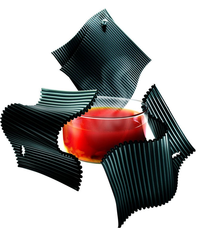 Pannenlap met Haak, Set van 2 Stuks, Siliconen, Zwart - Eva Solo