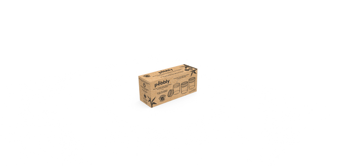 Pebbly - Kruidenpotjes, Set van 3 Stuks, Bamboe, 750 ML - Pebbly
