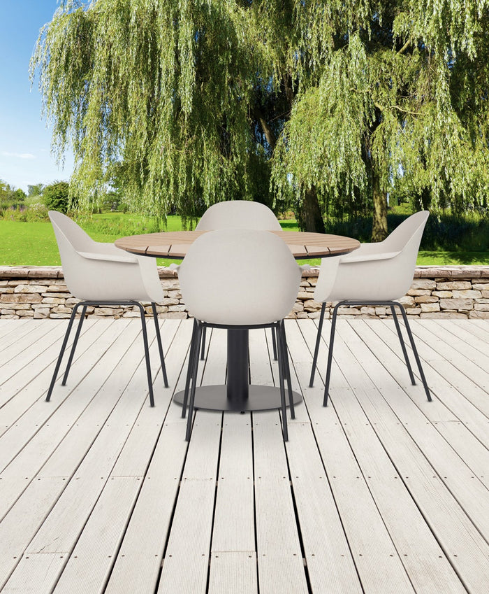 Lisomme Bente ronde tuintafel bruin - Ø 113 cm