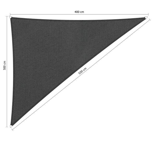 Shadow Comfort 90 graden driehoek 3x4x5m Carbon Black