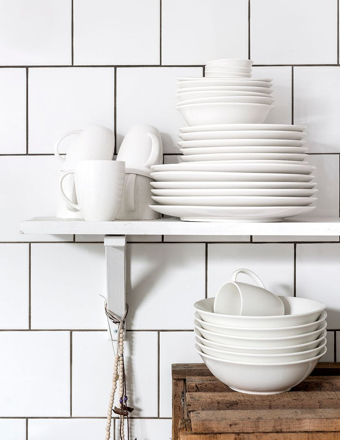 vtwonen XL Mokken met Oor - Set van 4 - Wit - Porselein - 400ml