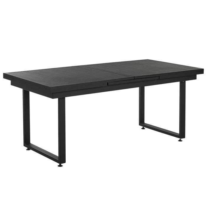 Beliani-VALCANETTO -Tuintafel-Zwart-90 x 180|240 cm-Aluminium