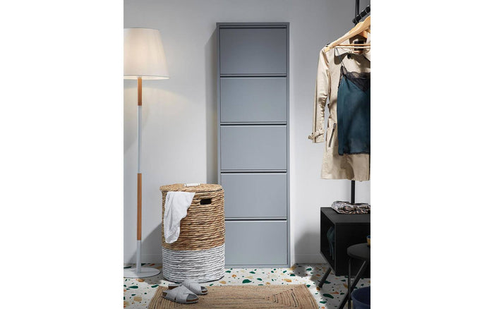 Kave Home - Schoenenrek Ode 50 x 168,5 cm 5 deuren grijs